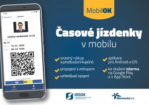 Ilustrační foto - MobilOK – časové jízdenky v nové mobilní aplikaci - IDSOK 4